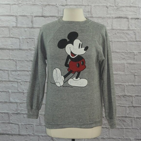 Vintage 70s Tropix Togs Disney Mickey Mouse Pullover Jumper Sweatshirt Large